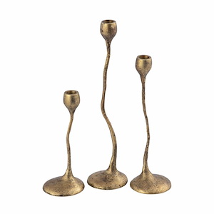 Rosen - Candle Holder (Set of 3) In Contemporary Style-15.25 Inches Tall and 4 Inches Wide