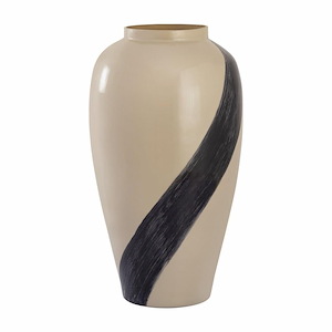 Brushstroke - Small Vase In Scandinavian Style-16.5 Inches Tall and 10 Inches Wide