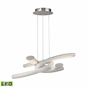 Knot - 36W 6 LED Chandelier In Mid-Century Modern Style-7 Inches Tall and 30 Inches Wide