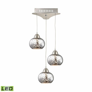 Ciotola - 15W 3 LED Pendant-4 Inches Tall and 10 Inches Wide