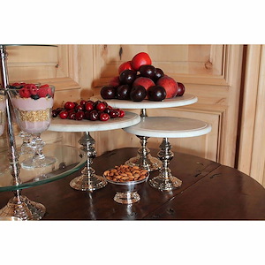 Large Marble Catering Stand Top-10.38 Inches Tall and 15 Inches Wide