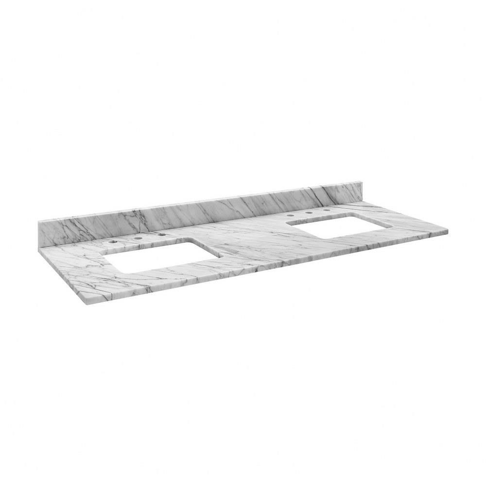 Bailey Street Home 2499-BEL-4547577 61 Inch Stone Top for Double Rectangular Undermount Sink