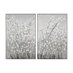 Silver Reeds - 36 Inch Framed Wall Art (Set of 2)