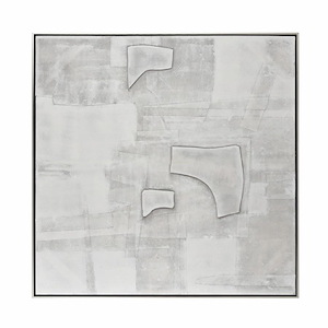 Whiten I - Abstract Wall Art In Modern and Contemporary Style-40.5 Inches Tall and 40.5 Inches Wide
