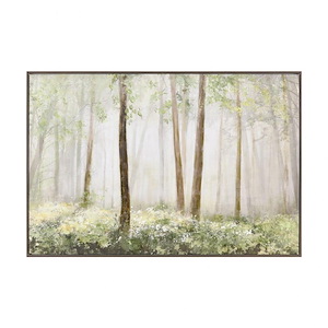 Morning Forest - Framed Wall Art-32.5 Inches Tall and 48.25 Inches Wide