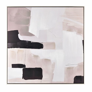 Blanc II - Abstract Framed Wall Art In Transitional Style-39.25 Inches Tall and 39.25 Inches Wide