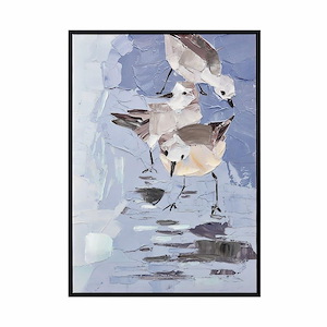 Seagull - Abstract Framed Wall Art In Transitional Style-27.5 Inches Tall and 19.75 Inches Wide