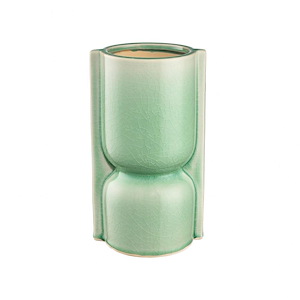 Leddy - Small Vase In Mid-Century Modern Style-9 Inches Tall and 5.5 Inches Wide
