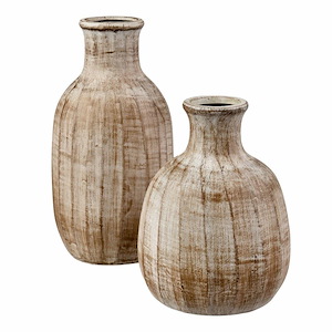 Mink - Bottle (Set of 2) In Traditional Style-9 Inches Tall and 4.75 Inches Wide