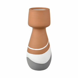 Eko - Small Vase In Modern Style-10 Inches Tall and 4 Inches Wide
