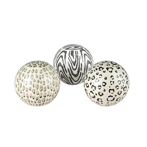 Rinna - Assortment Orbs (Set of 3) In Modern Style-4 Inches Tall and 4 Inches Wide