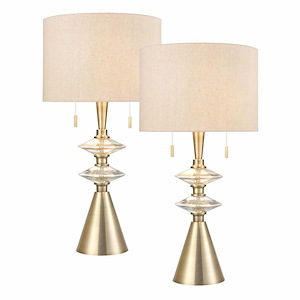 Annetta - 2 Light Table Lamp (Set of 2) In Transitional Style-33 Inches Tall and 16 Inches Wide