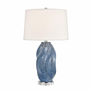 Blue Swell - 1 Light Table Lamp In Transitional Style-28 Inches Tall and 17 Inches Wide - 1119252