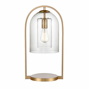 Bell Jar - 1 Light Desk Lamp In Transitional Style-20 Inches Tall and 10 Inches Wide