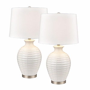 Junia - 1 Light Table Lamp (Set of 2) In Modern Style-28 Inches Tall and 16 Inches Wide