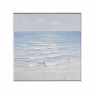 Wiggins Pass - Framed Wall Art In Coastal Style-39.25 Inches Tall and 39.25 Inches Wide