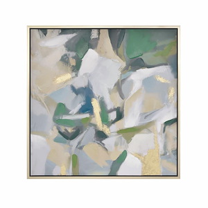 Verde - Abstract Framed Wall Art In Contemporary Style-39.25 Inches Tall and 39.25 Inches Wide