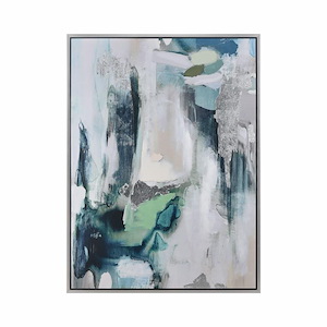 Verte Abstract - Wall Framed Art In Contemporary Style-47.25 Inches Tall and 35.5 Inches Wide