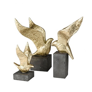 Winged Bird - 14.5 Inch Sculpture (Set of 3)