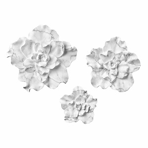 Blume - Dimensional Wall Art (Set of 3)-19.5 Inches Tall and 20 Inches Wide