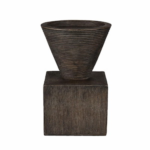 Disa - Small Candleholder In Modern Style-6 Inches Tall and 4 Inches Wide