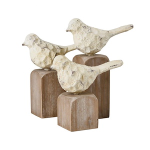 Higgins - Bird Object (Set of 3)-9.75 Inches Tall and 6.5 Inches Wide
