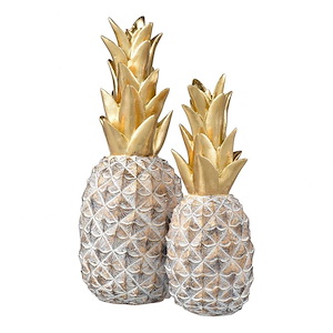 Big Island - Pineapple (Set of 2)-13.25 Inches Tall and 5 Inches Wide
