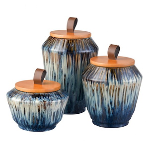 Mulry - Jar (Set of 3)-8 Inches Tall and 5.5 Inches Wide