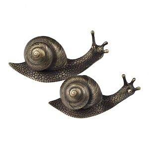 Snail - Object (Set of 2)-2.75 Inches Tall and 6.75 Inches Wide