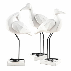 Carroll - Bird Sculpture (Set of 3) In Modern Style-12.25 Inches Tall and 9.5 Inches Wide