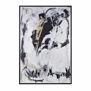 Force - Abstract Framed Wall Art In Transitional Style-71 Inches Tall and 47.25 Inches Wide
