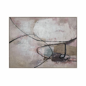Kinetic - Abstract Framed Wall Art In Mid-Century Modern Style-35.5 Inches Tall and 47.25 Inches Wide
