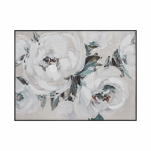 Blossom - Abstract Framed Wall Art In Traditional Style-35.5 Inches Tall and 47.35 Inches Wide