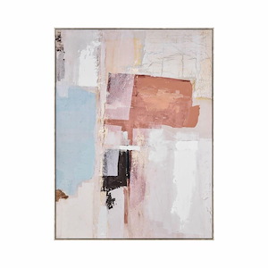 Rally - Abstract Framed Wall Art In Mid-Century Modern Style-47.25 Inches Tall and 35.5 Inches Wide