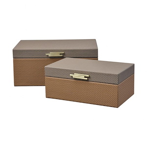 Connor - Box (Set of 2)-5.25 Inches Tall and 11.75 Inches Wide