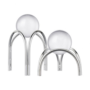 Sibyl - Orb Stand (Set of 2)-7.75 Inches Tall and 4.5 Inches Wide