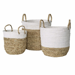 Melly - Basket (Set of 3) In Transitional Style-19 Inches Tall and 16.25 Inches Wide