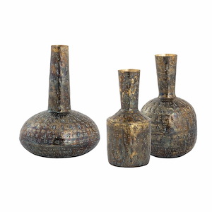 Fowler - Vase (Set of 3) In Mid-Century Modern Style-8.25 Inches Tall and 6.25 Inches Wide