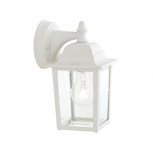 Exposed Bulb One Light Outdoor Wall Lantern - Vintage Charm Rectangular Porch Light