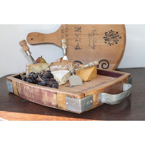 WB - 15 Inch Wine Cask Cheese Tray
