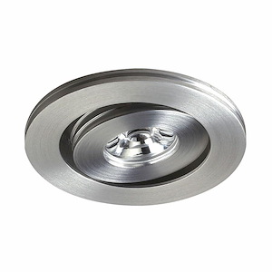 Saucer - 1W 1 LED Saucer Adjust Smooth Puck Light-2.3 Inches Tall and 2.3 Inches Wide