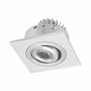 3W 1 LED Square Recessed Directional Light-2 Inches Tall and 2 Inches Wide