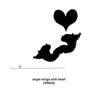 Angel Wings with Heart - 5.5- Inch Cookie Cutter (Set of 6)
