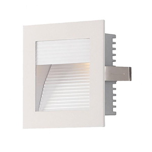 One Light Wall Recessed Step Light with Corrugated Trim