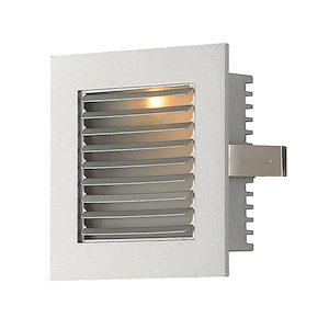 One Light Wall Recessed Step Light with Louvered Trim