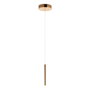 Flute-1W 1 LED Pendant-1 Inches wide by 12 inches high