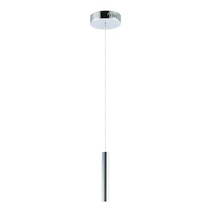 Flute-4W 1 LED Pendant-1.75 Inches wide by 12 inches high