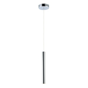 Flute-7W 1 LED Pendant-2.5 Inches wide by 23.75 inches high