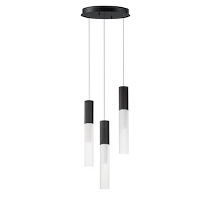 Reeds - 15W 3 LED Pendant-17 Inches Tall and 11.75 Inches Wide