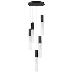Reeds - 25W 5 LED Pendant-17 Inches Tall and 13.75 Inches Wide